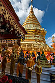 Chiang Mai - Wat Phra That Doi Suthep. The gilded chedi glittering in the sun. 